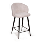 Стул полубарный Vito поворотный 360 градусов, букле серый