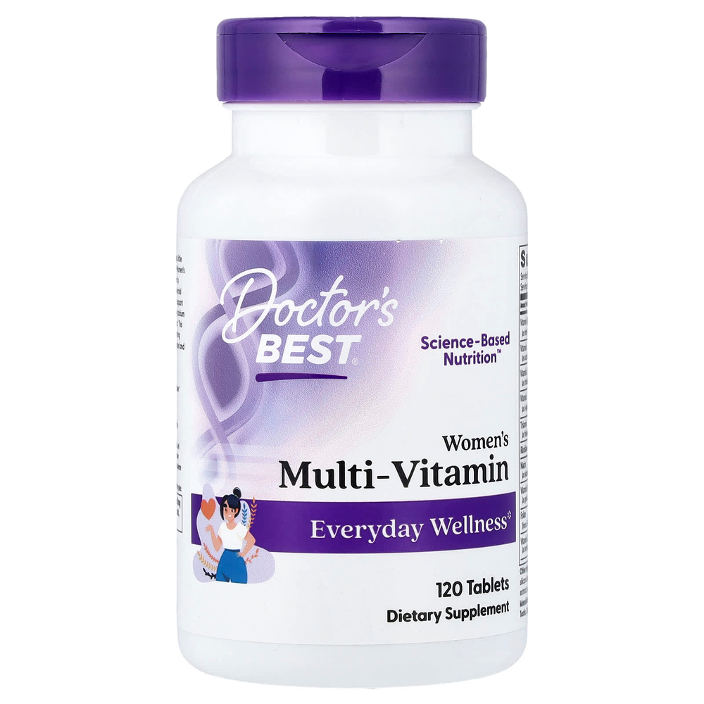 Doctor's Best, мультивитамины для женщин, 120 таблеток