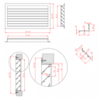 Анодированная наружная вентиляционная решетка алюминиевая Н7-АН