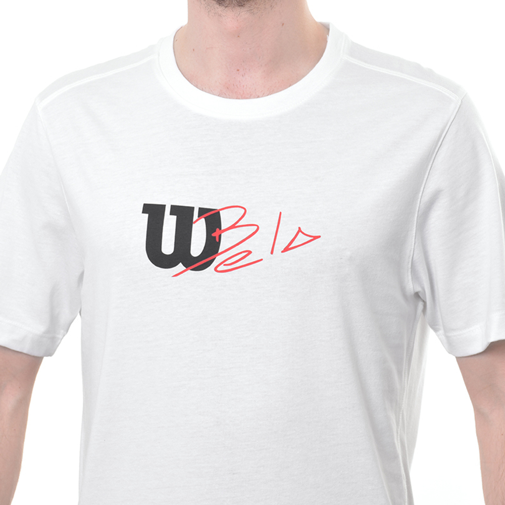 Мужская теннисная футболка Wilson Graphic T-Shirt - bright white