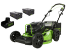 Cамоходная аккумуляторная газонокосилка Greenworks GC82LM51SP2K5, 82v, 51 см, (2515907UB), с 2 АКБ 5 А·ч и двойным зарядным устройством