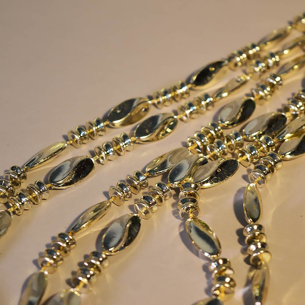 Бусы на елку "Льдинка" 2м, цвет шампань