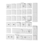 Накладка для розеток RJ45+SAT, 2-я, матовый белый, серия R98