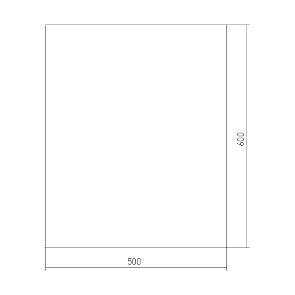 Зеркало MIXLINE прямоугольник 500*600 (ШВ) б/полки