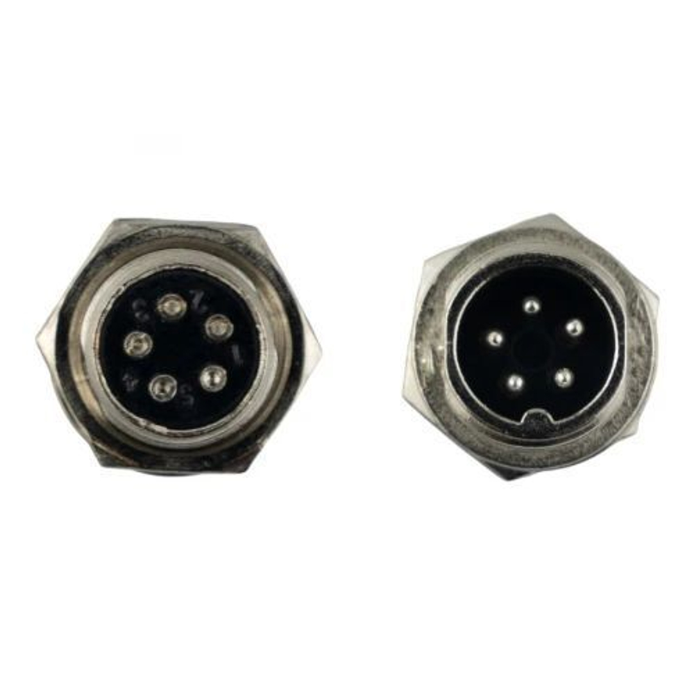 Авиационный разъем GX12 5Pin (штекер+гнездо)