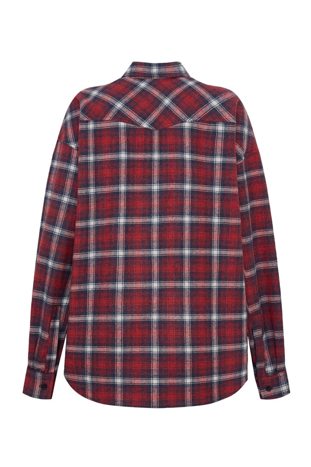 Рубашка в клетку красная