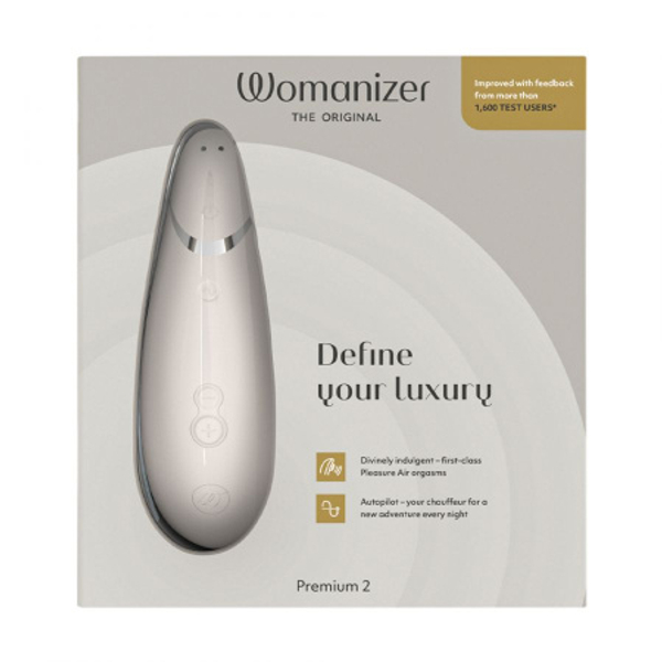 Бесконтактный клиторальный стимулятор Womanizer Premium 2 серый