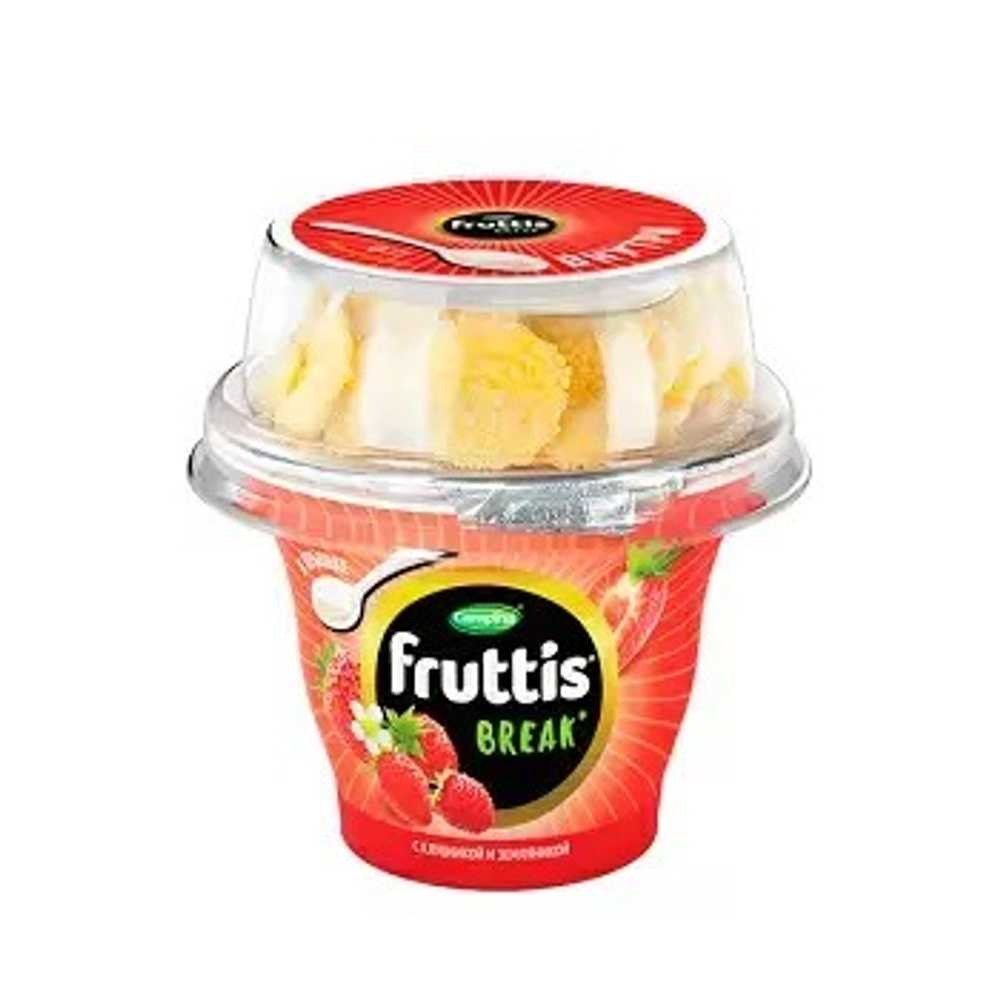 Йогурт Фруттис 2,5% 175г Вкусный Перерыв Клубника/Земляника