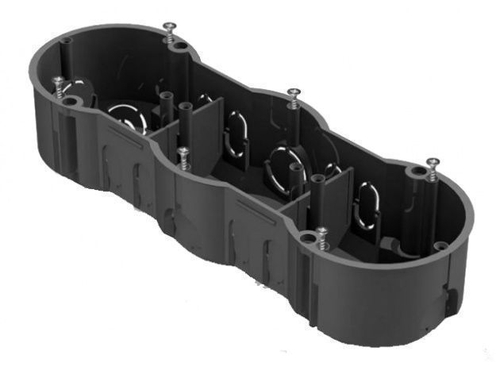 Коробка установочная трехместная для сплошных стен 212х70х45 с/у (45 шт.)