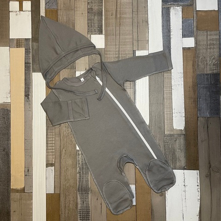 Комбинезон швы наружу на молнии RinaAmari Серый