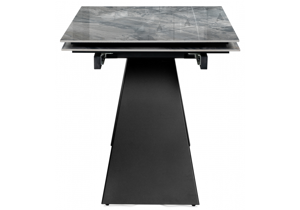 Керамический стол Woodville Хорсборо 140(200)х80х79 оробико, черный, ножки черные