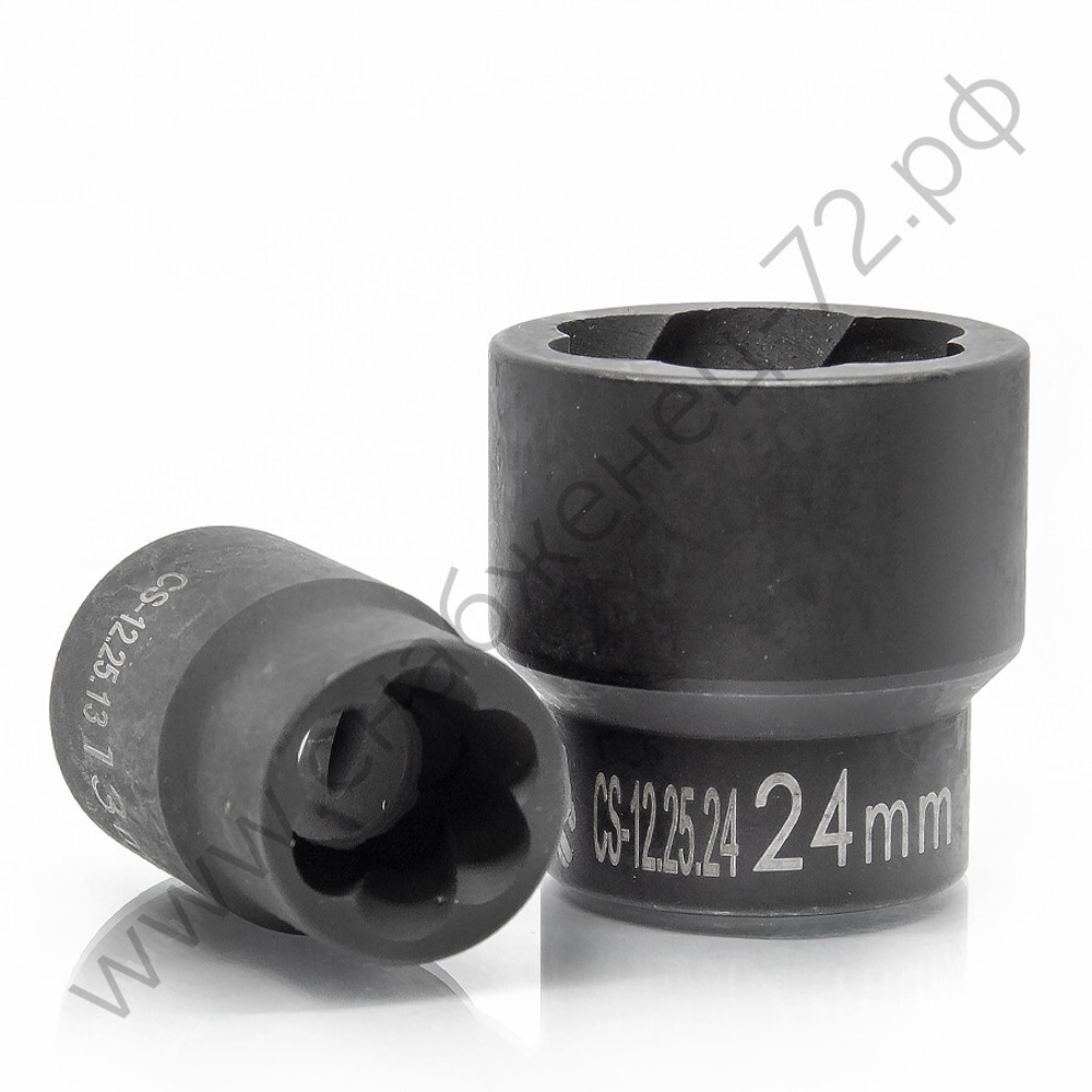 CS-12.25.21 короткая торцевая спиральная головка на 1/2", 21 мм