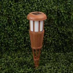 Светильник уличный ЭРА ERASF22-35 на солнечной батарее садовый Факел бамбук | Садовые декоративные светильники