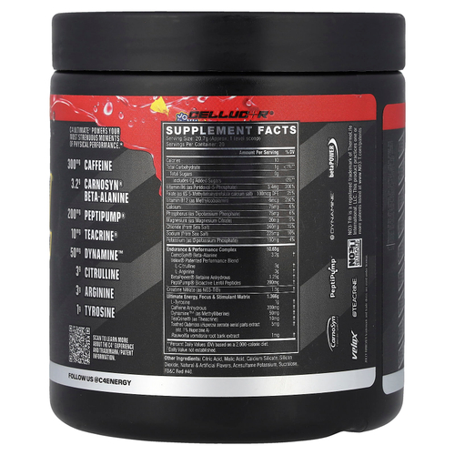 C4 / Cellucor, C4® Ultimate, предтренировочный комплекс, со вкусом вишни, 414 г (14,6 унции)