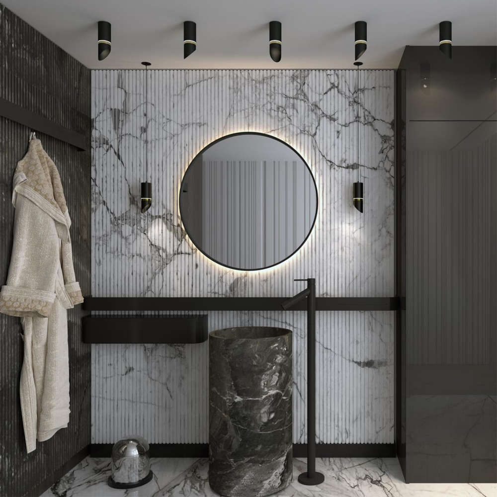 370905 OVER NT22 526 черный/золото Светильник накладной влагозащищенный IP44 GU10 9W 220V DELTA