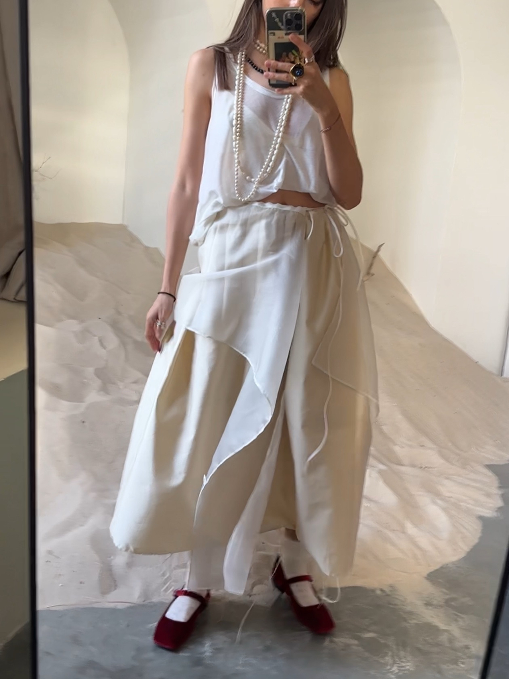 Баска-фартук/топ молочный