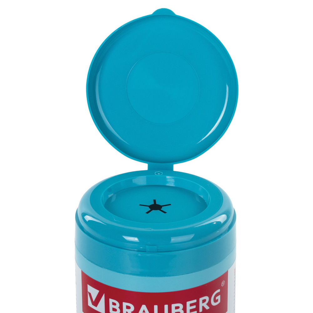 Салфетки АНТИБАКТЕРИАЛЬНЫЕ ДЛЯ БЫТОВОЙ И ОРГТЕХНИКИ плотные BRAUBERG 100 шт. (4 штуки в упаковке)