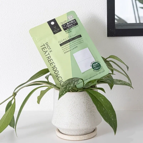 Quality Маска на основе центеллы азиатской и масла чайного дерева 100 для проблемной и чувствительной кожи лица Кволити Фест дерма лазер-1st Derma Laser Shot X Super Teatree100 + CICA,, 15 шт.