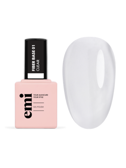 E.MiLac Fiber Base Gel Clear №1, 15 мл.