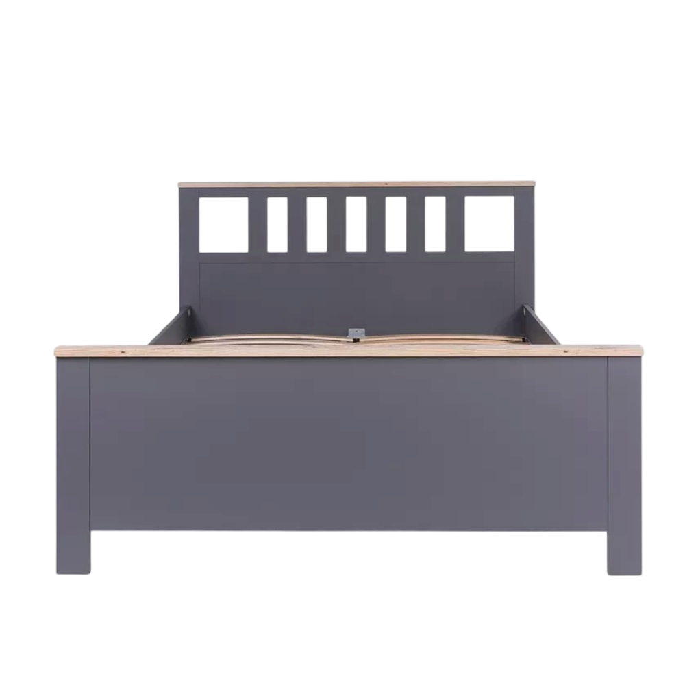 САГА кровать двойная 160х200, габариты: 173.6х208.7х100.7 см, серый/ясень