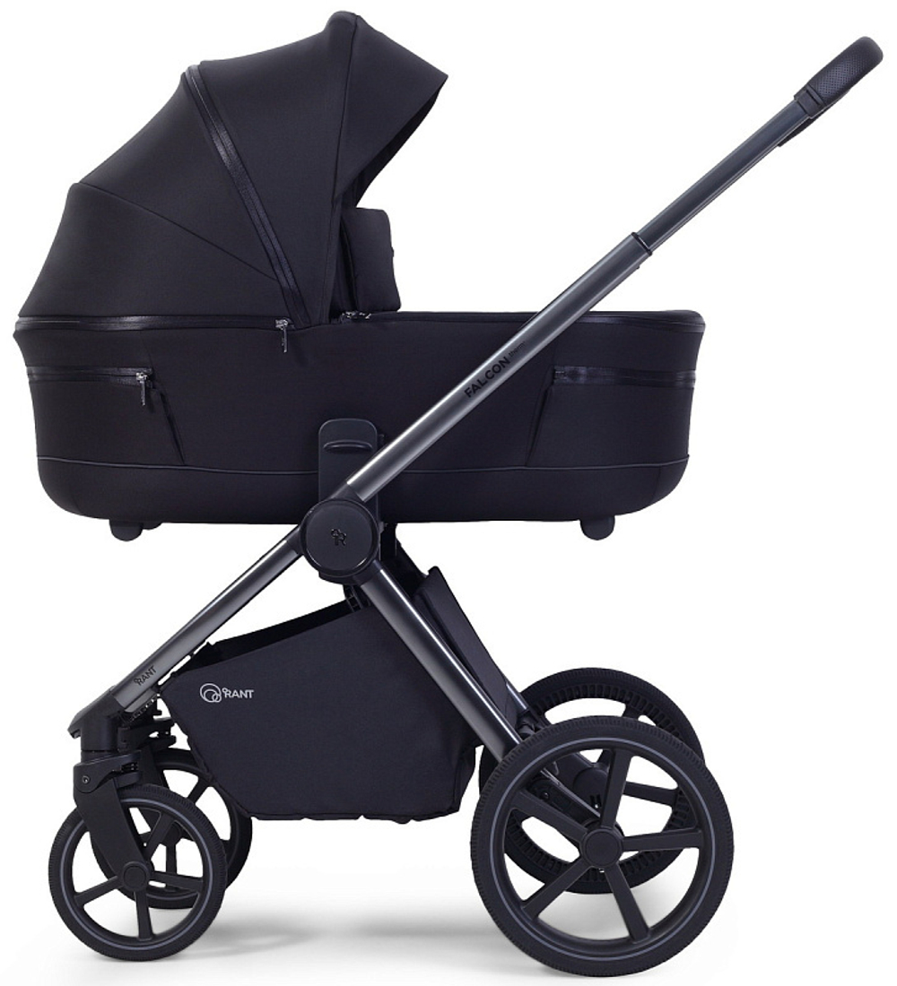 Детская коляска Rant Falcon Soft Therm 3 в 1 с автокреслом Evomax Black Black