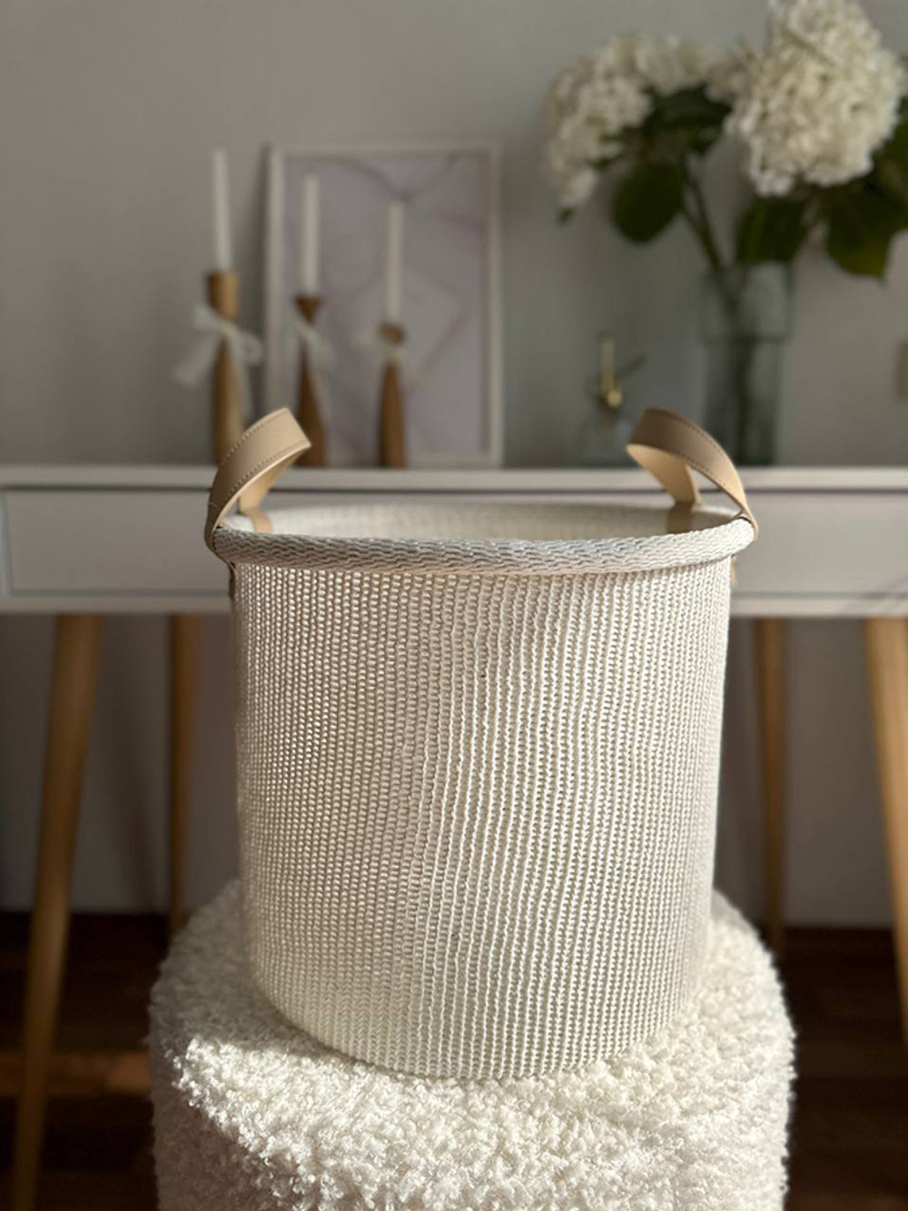 Корзина для хранения sustainable collection, D22х23 см, молочная