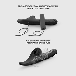 Strap-on-me MULTI ORGASM REALISTIC DILDO - Фаллоимитатор с стимуляцией клитора и вибрацией, M