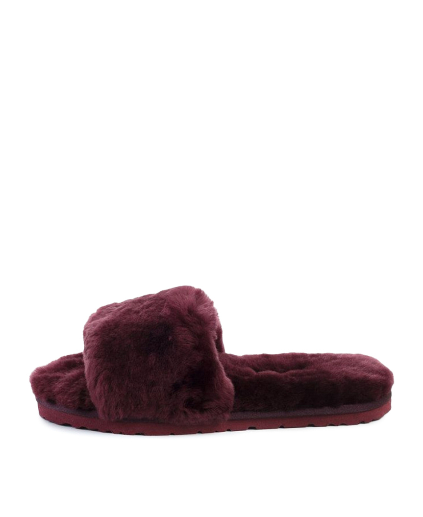 FLUFF SLIDE SLIPPER-dark purple