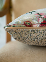 Декоративный гобеленовый чехол для интерьерной подушки Акварельные пионы 38*38