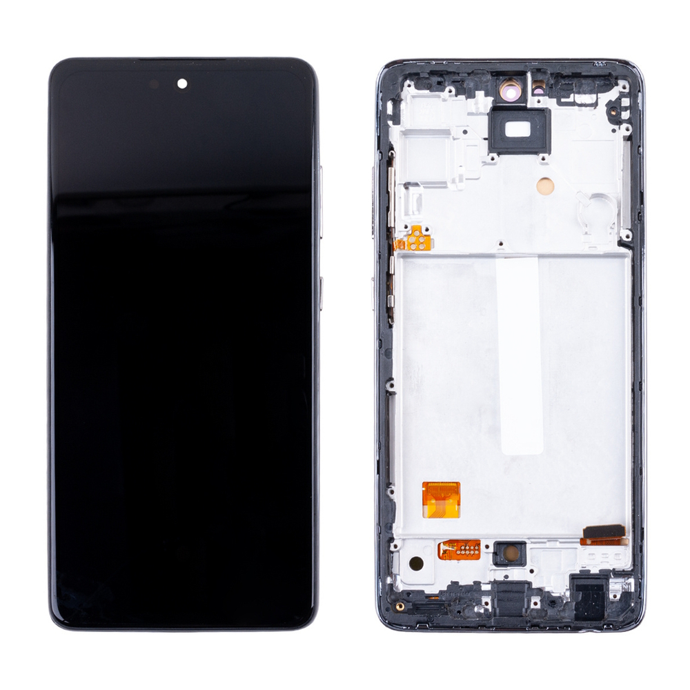 Дисплей для Samsung Galaxy A52/A52 5G (A525F/A526B/A528B) с тачскрином и рамкой Черный - Oled FS