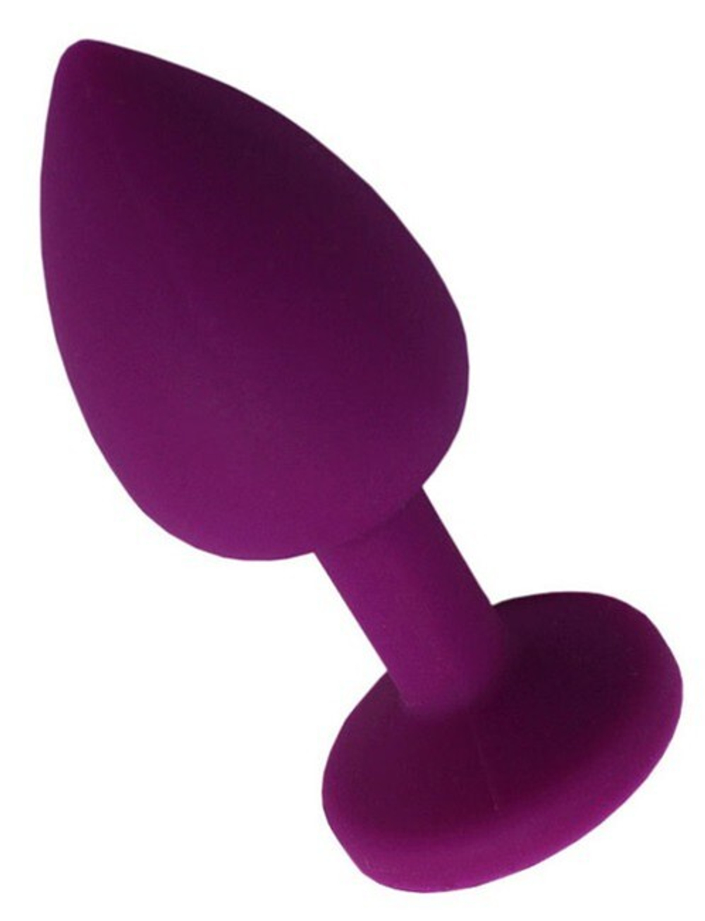 Средняя фиолетовая пробка с розовым кристаллом ONJOY Silicone Collection (Цвет: фиолетовый с розовым)