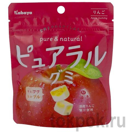 Мармелад со вкусом яблока Kabaya Pureral, 58 гр