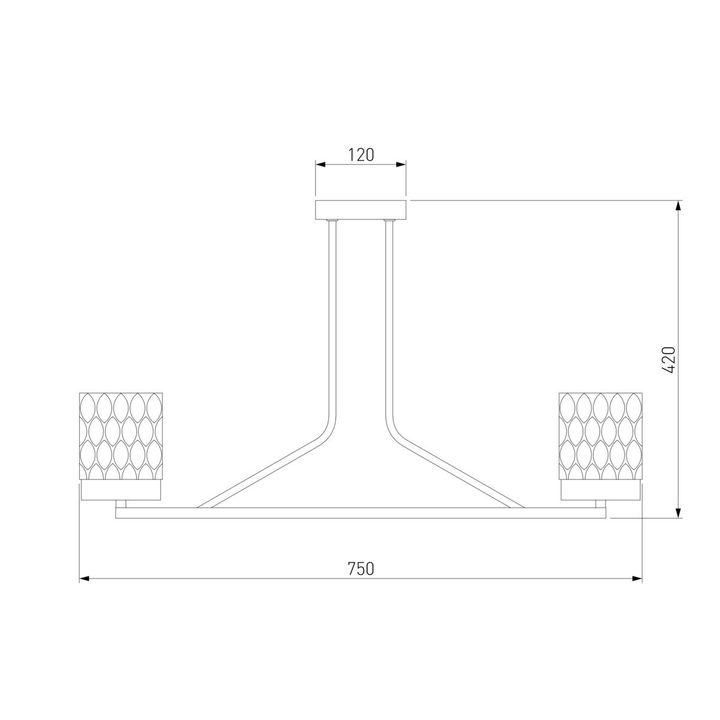 Потолочная люстра Eurosvet Calle 60127/8 хром