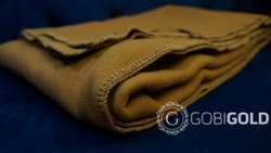 Одеяло тканое из 100% верблюжьей шерсти 180х200 см. (GOBI SUN) - камел (утяжеленное)