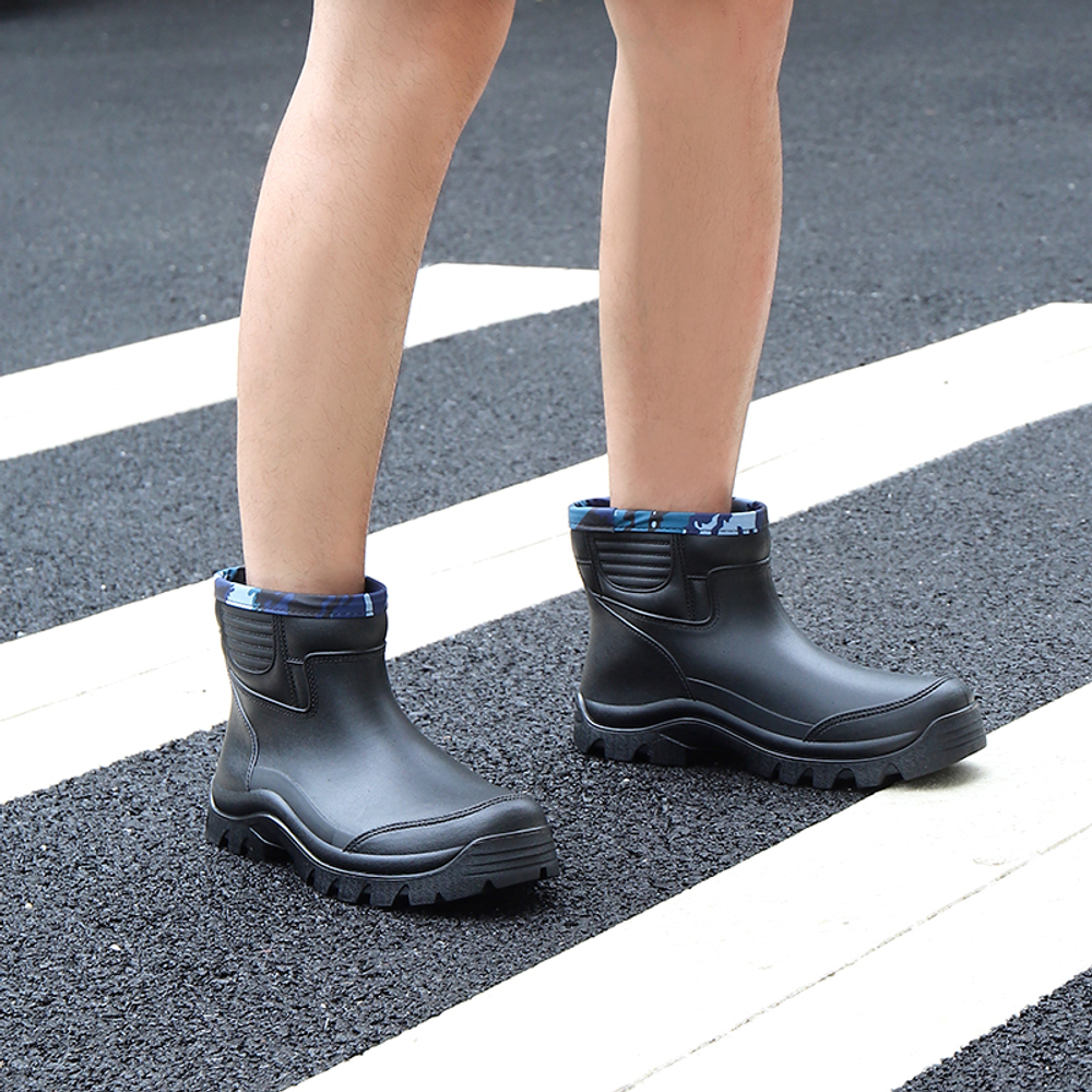 ENGMARSS Rain Boots Unisex Black