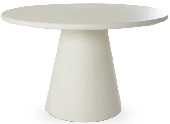 Стол обеденный Gabi белый микроцемент 120