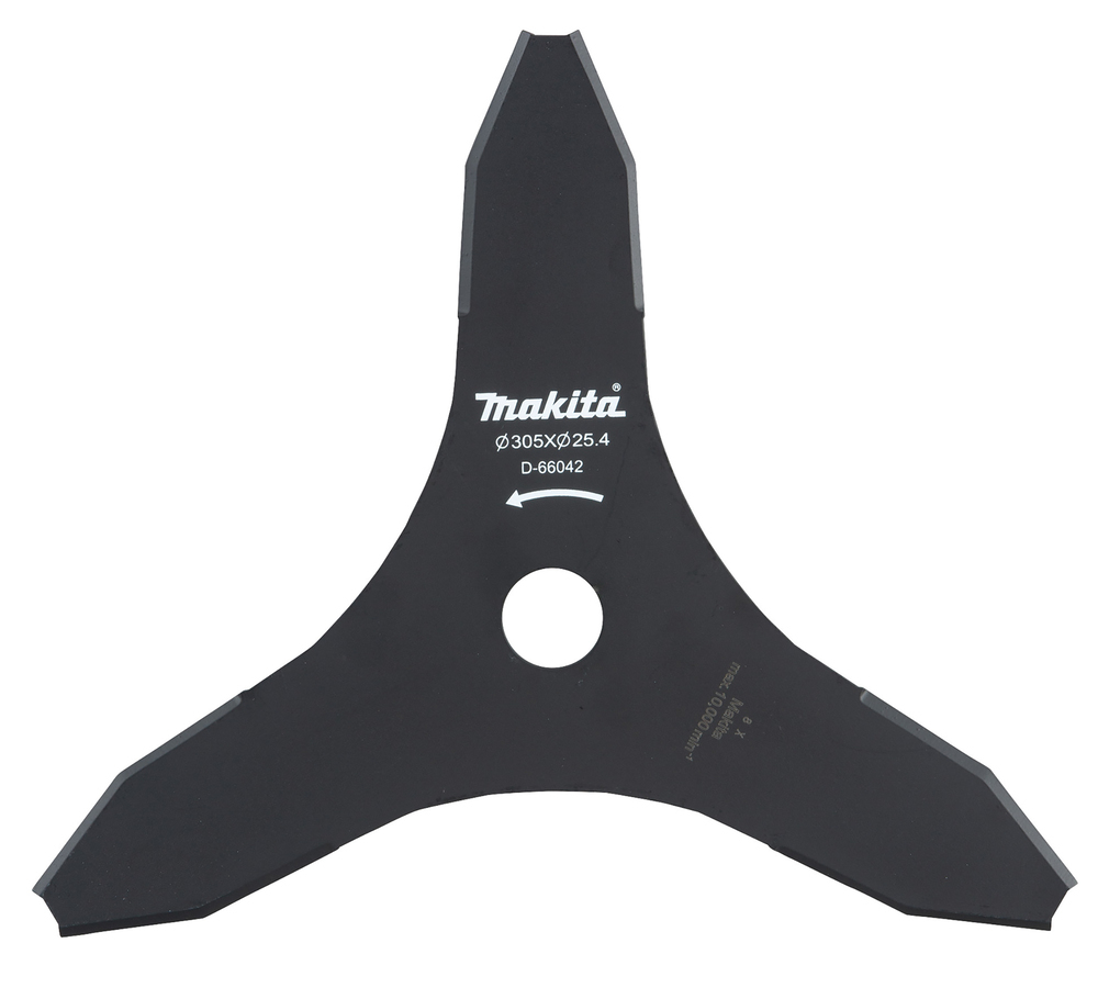 Нож для травы, 3 зуба, d- 305x25,4мм Makita D-66042 3T 305 мм 25,4 мм