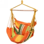 Гамак-кресло 150*120см «Провинция» х/б, с деревянной перекладиной, с двумя подушками