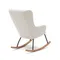 Maustin Кресло-качалка из белой овчины со стальной конструкцией и деревом бука