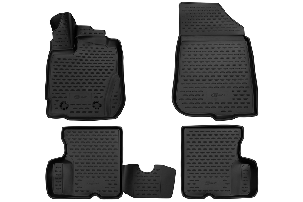 Коврики в салон для RENAULT Duster (Ip), 2015-2021, с ручкой для дистанционного открытия лючка бензобака, 4 шт. (Повышенная устойчивость, повышенная износосто FORMAT.3D.41.40.210K