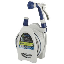 GWHR6-051 GREEN APPLE Катушка компактная (mini) с ручкой + шланг 9,5 мм х 10 м с пластик. пис | Аксессуары для полива Green Apple