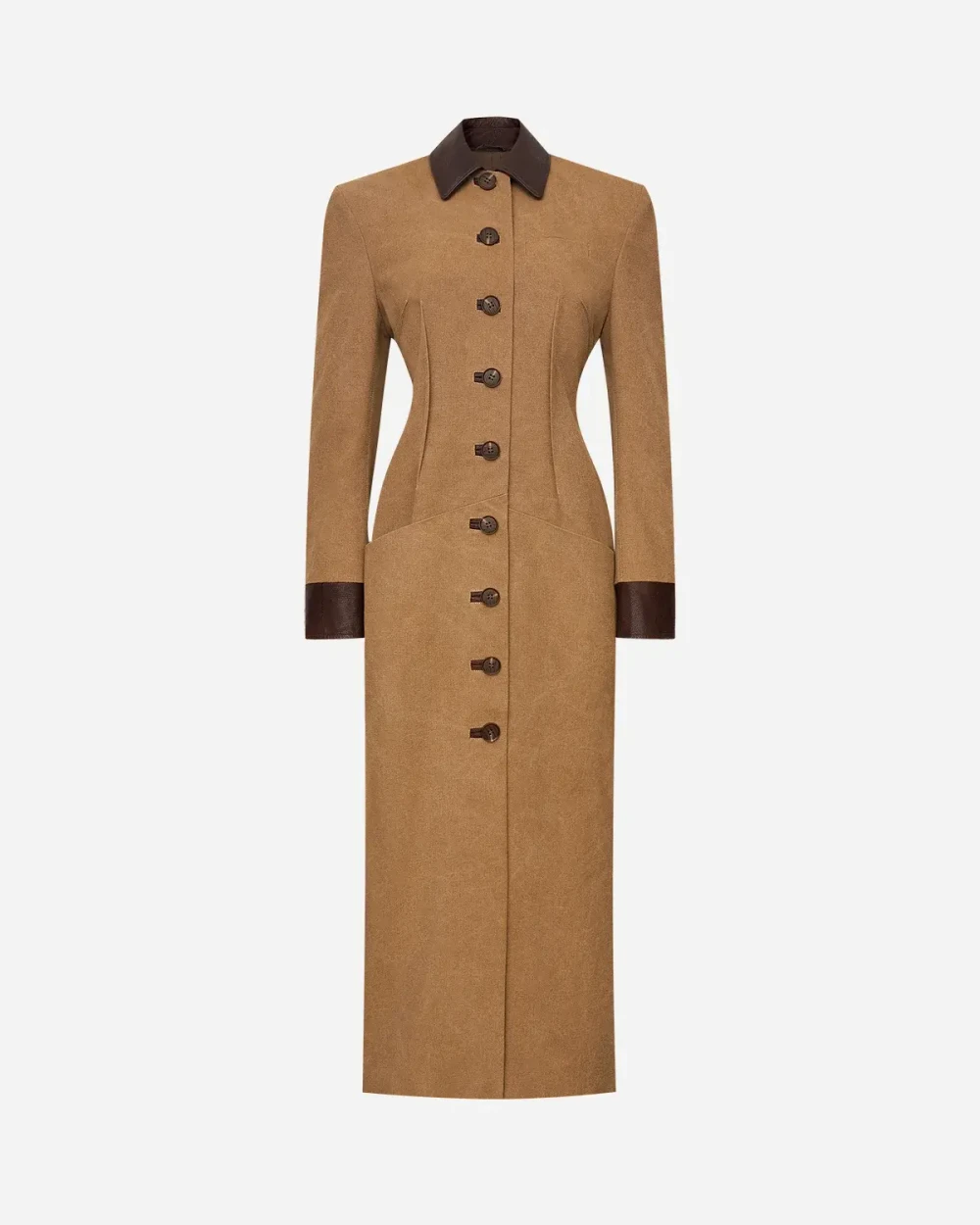 Пальто из канваса песочное