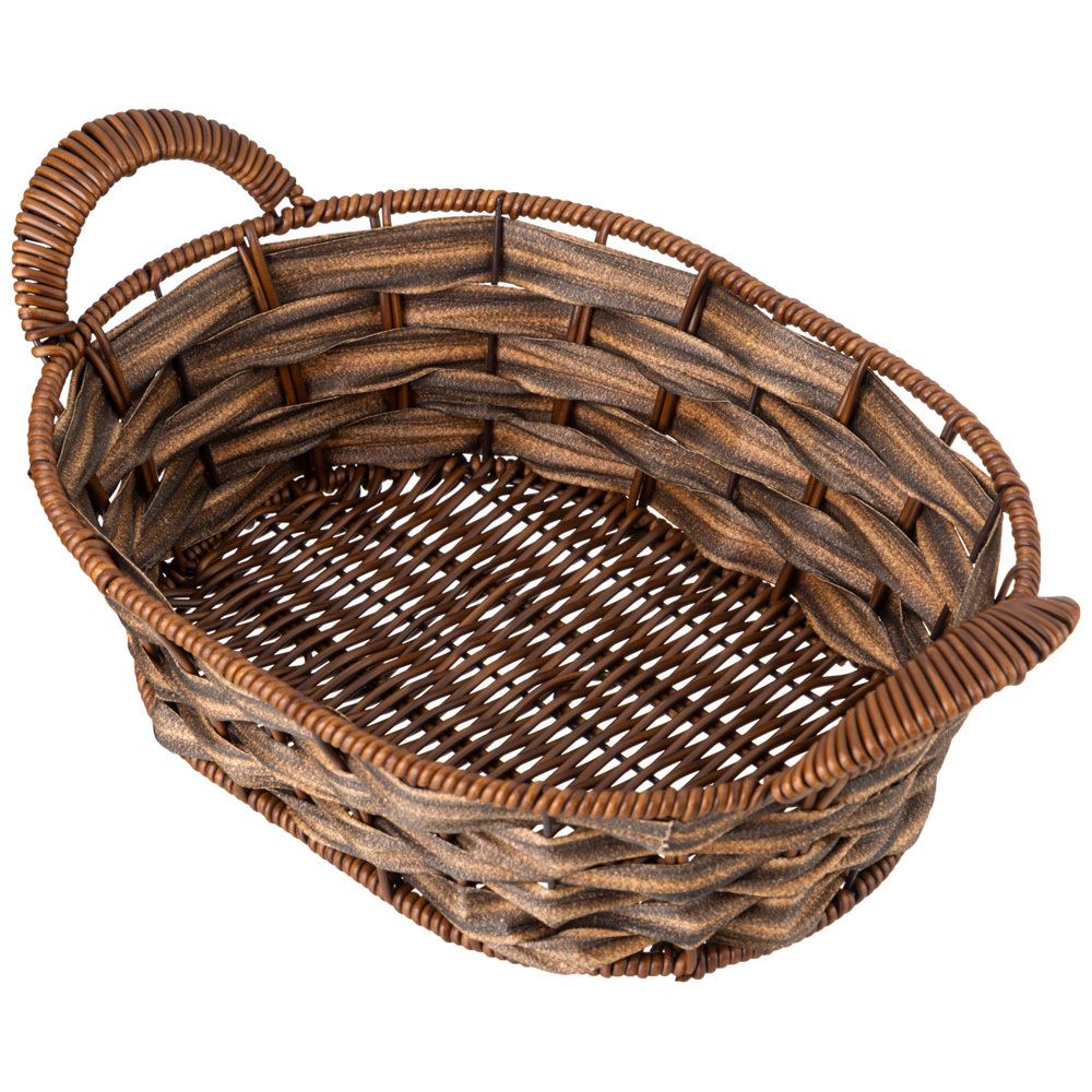 Корзинка с ручками коллекция "Натурель" темное плетение, 26*21*8/11см