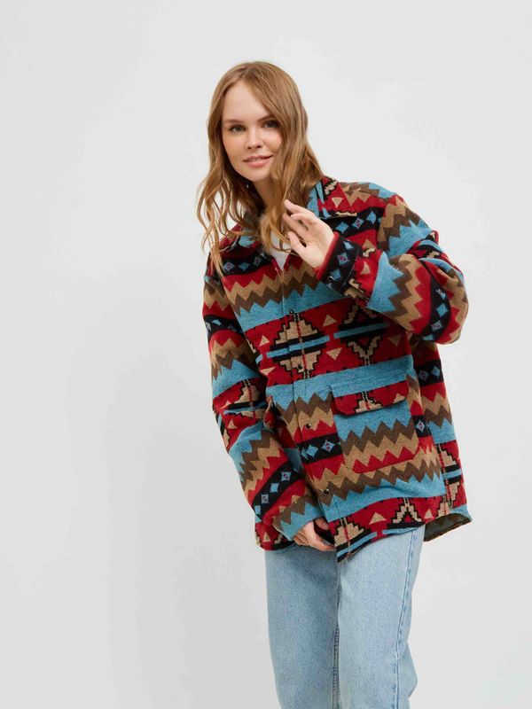 Рубашка Этно красно-синяя - фото 6