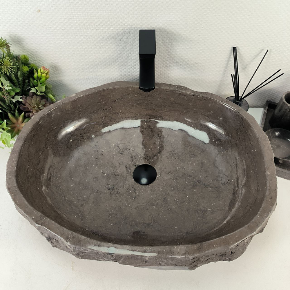 Раковина из мрамора Erozy Grey EM-65031 64*50*15 0890