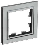 BRITE Рамка 1-местная РУ-1-БрС сталь IEK