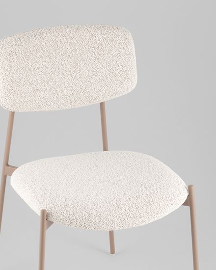 Стул Doe без подлокотников светло-бежевый бежевые ножки