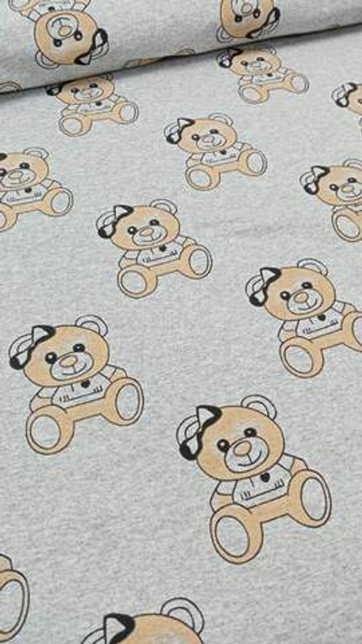 Футер (принт). Мишки на сером, ВО