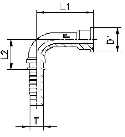 Фитинг DN 16 SFS 3/4 41.3 (90) CAST