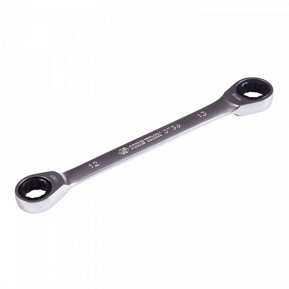 KING TONY (37361213M) Ключ трещоточный накидной 12х13 мм, прямой